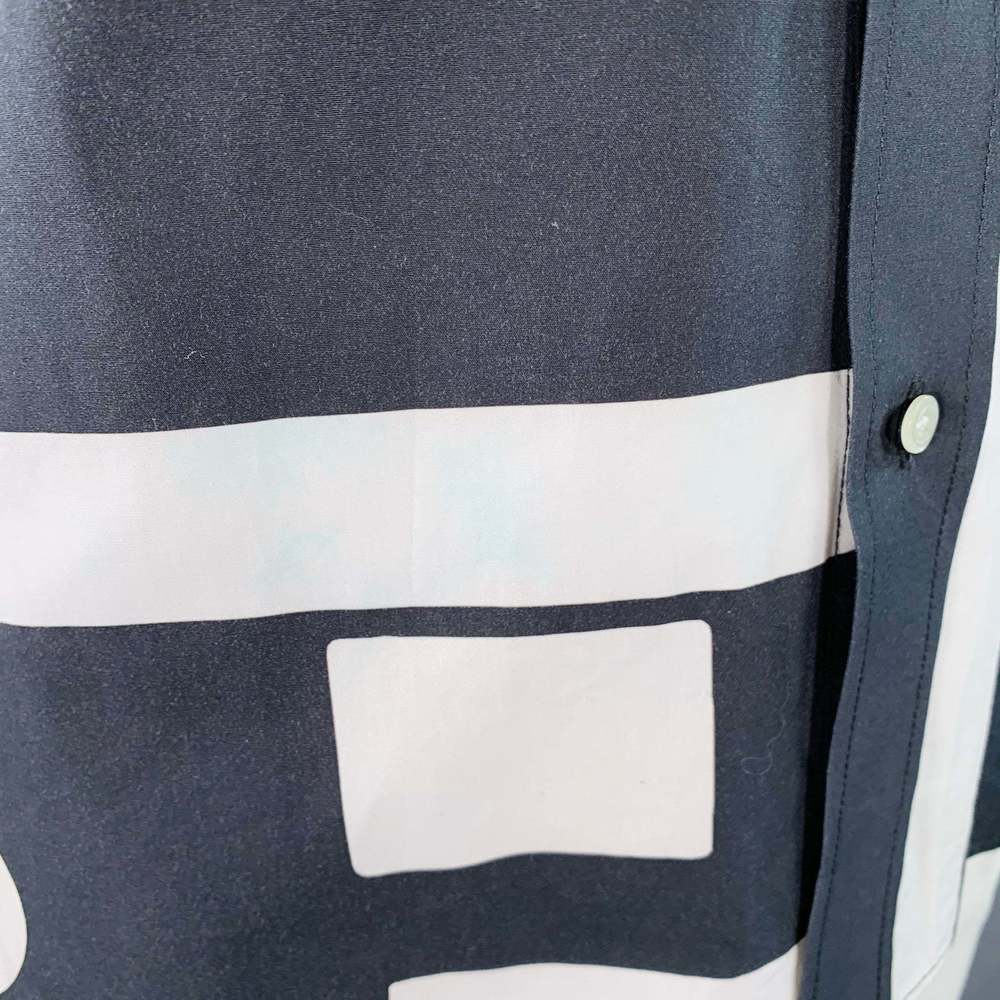 WALTER VAN BEIRENDONCK Black White Graphic Cotton Long Sleeve Shirt - Picture 5 of 8